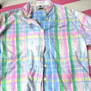 Oversized Colorful Plaid large woman’s vintage Shirt